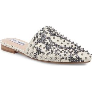Steve Madden Snakeskin Studded Slip Ons